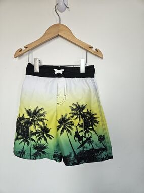George Boys Board Shorts Swim Trunks Size XS 4-5 Tropical🩷
